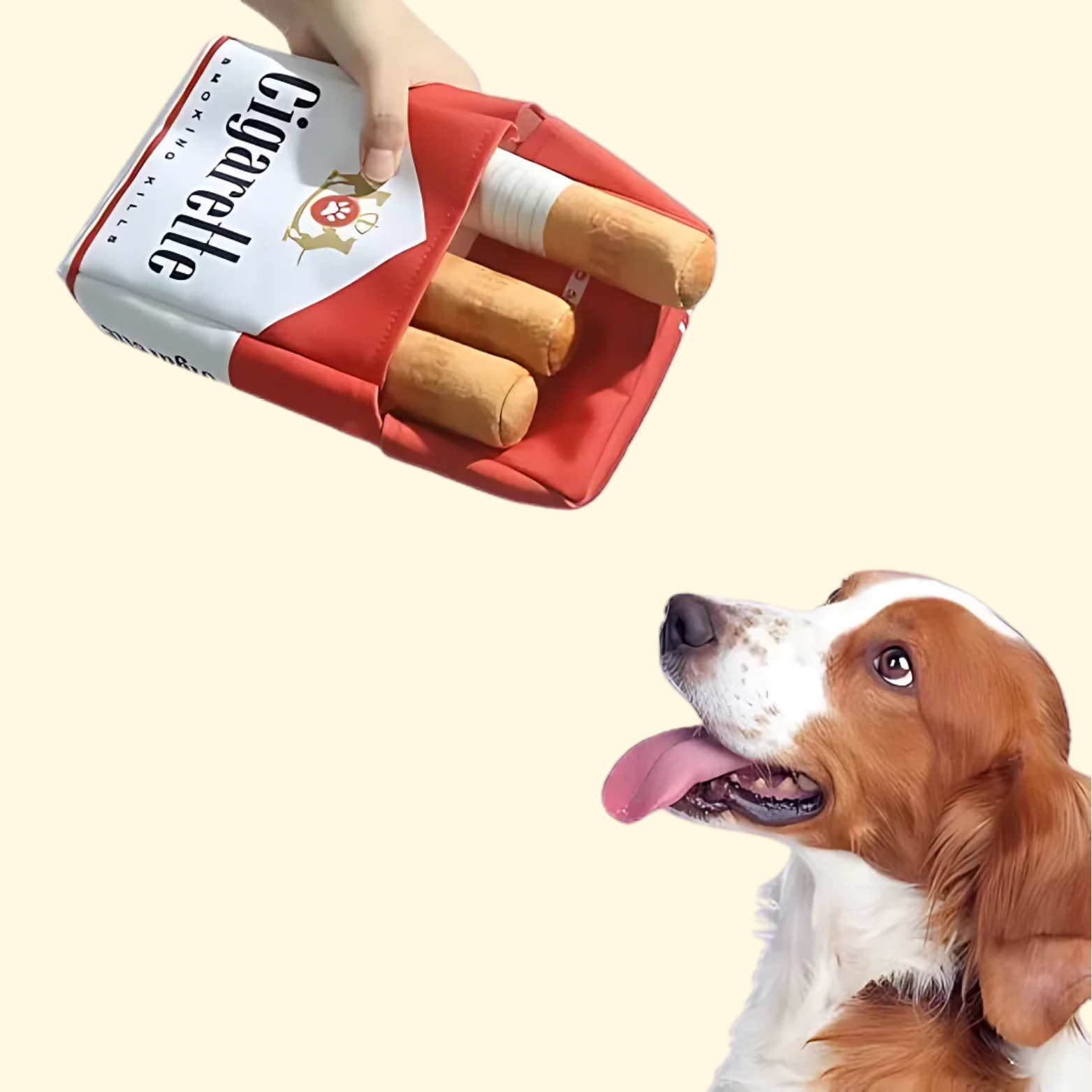 Squeaky Cigarette Dog Chewing Toy